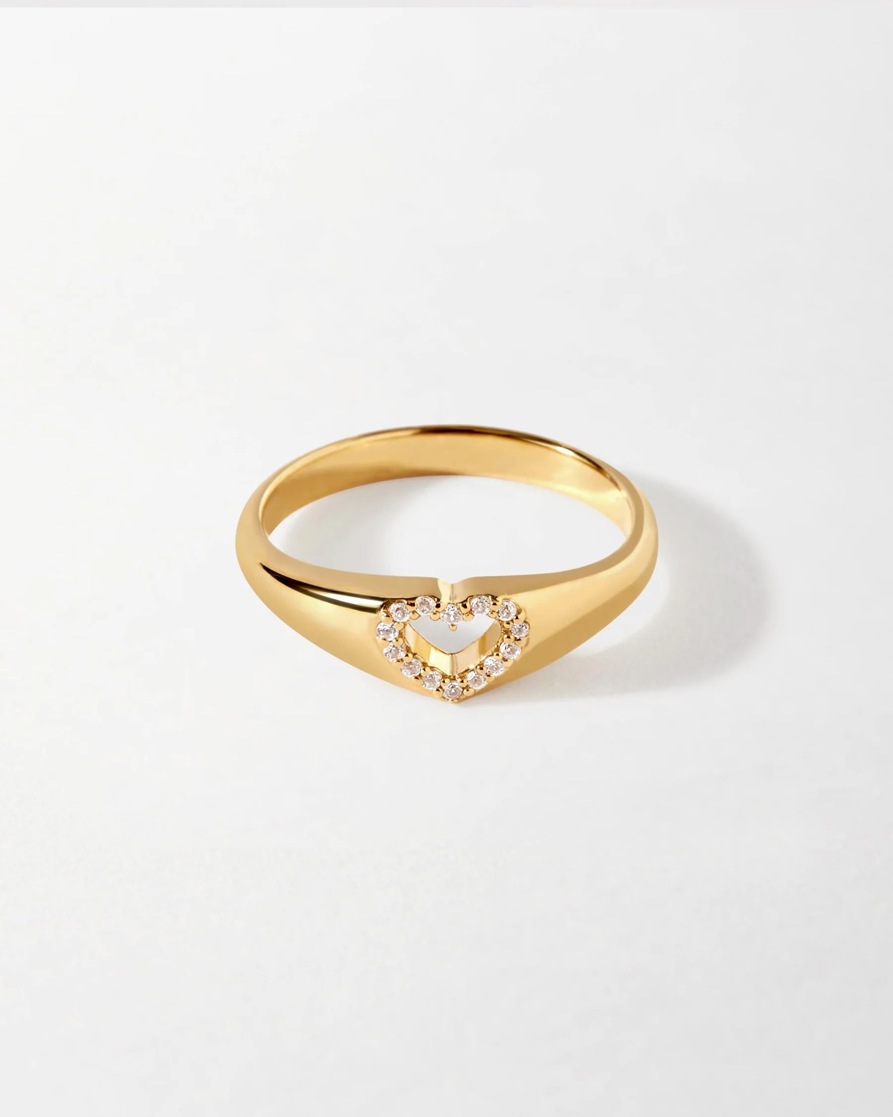 Sophia Heart Signet Ring | Edge of Ember Ltd
