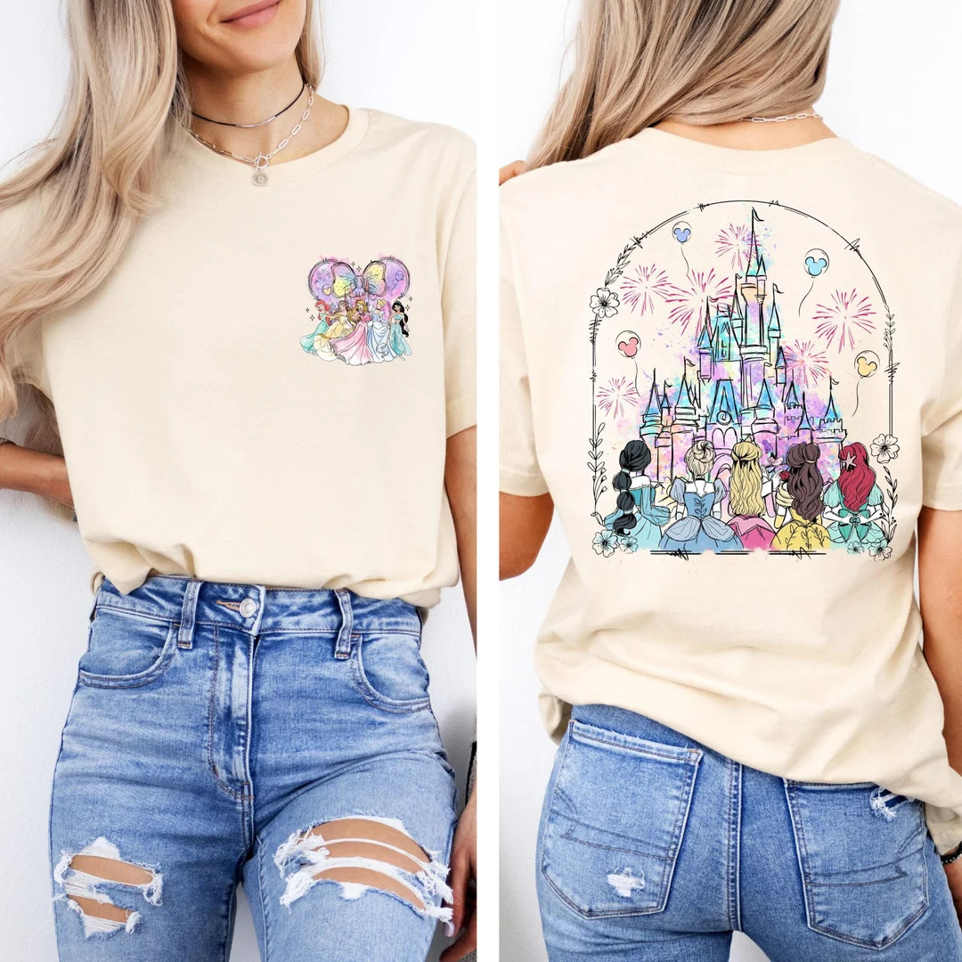 Disney Princess Castle Shirt, Disneyland Castle Best Friends Gift, WDW Girls Trip Shirts, Disney ... | Etsy (US)