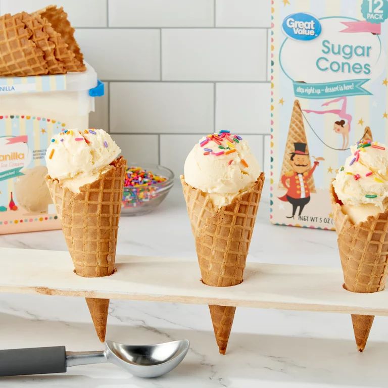 Great Value Waffles Cones, 7 oz, 12 Count | Walmart (US)