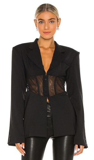 Corset Blazer in Black | Revolve Clothing (Global)