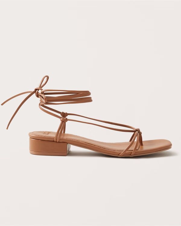 Strappy Block Heel Sandals | Abercrombie & Fitch (US)