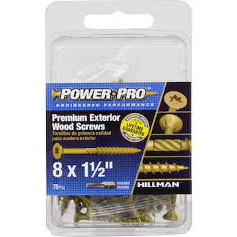 Power Pro #8 x 1-1/2-in Epoxy Exterior Wood Screws (75-Per Box) | Lowe's