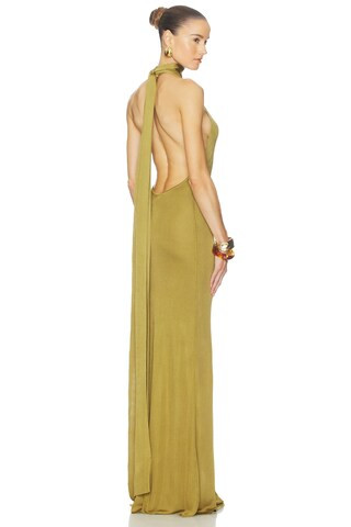 Novie Maxi Knit Dress in Burnished Gold | Revolve Clothing (Global)