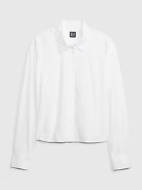 100% Organic Cotton Cropped Shirt | Gap (US)