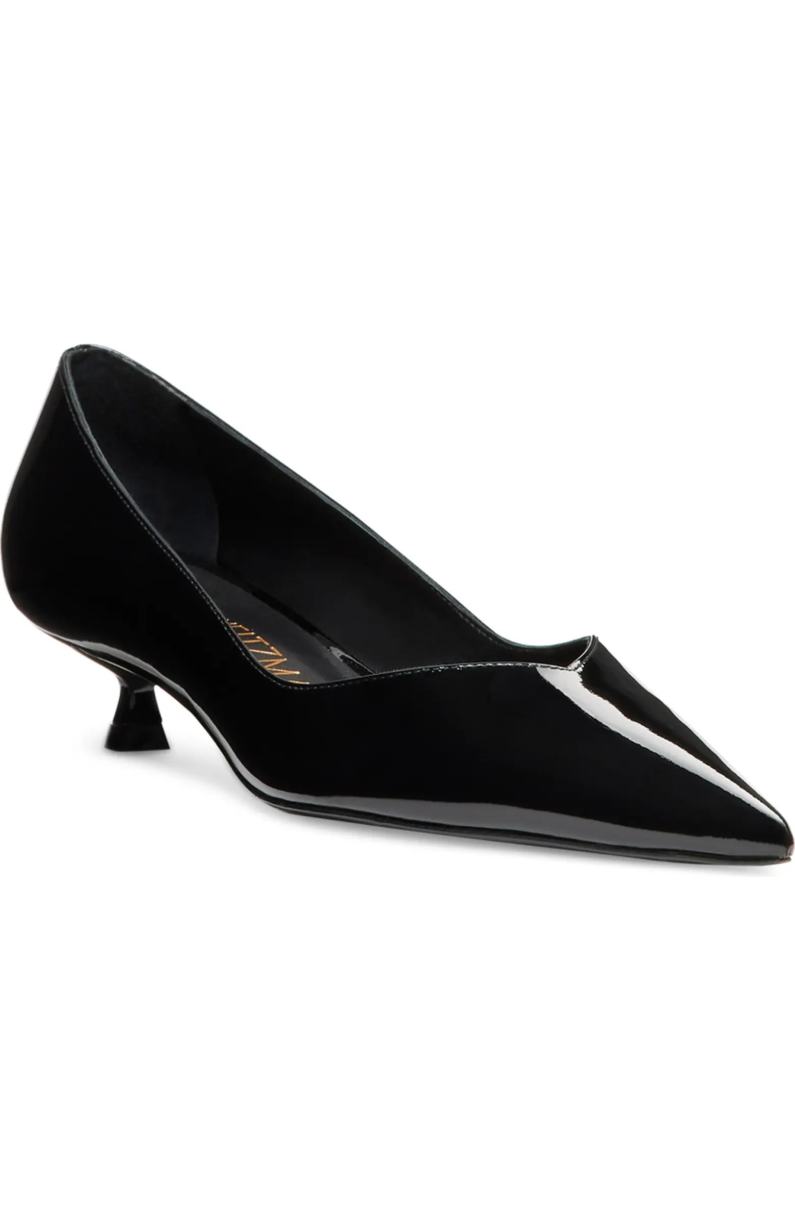 Stuart Weitzman Eva Kitten Heel Pointed Toe Pump (Women) | Nordstrom | Nordstrom