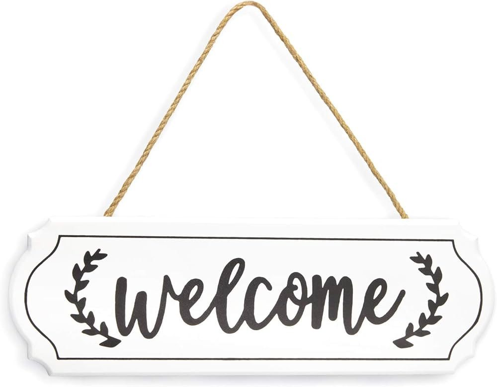 Wooden Welcome Sign for Rustic Farmhouse Decorations,Wall Hanging Welcome Sign for Front Door, Po... | Amazon (US)