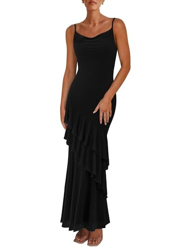 PRETTYGARDEN Maxi Dresses for Women 2026 Summer Tiered Floral Beach Sundress Spaghetti Strap Spri... | Amazon (US)