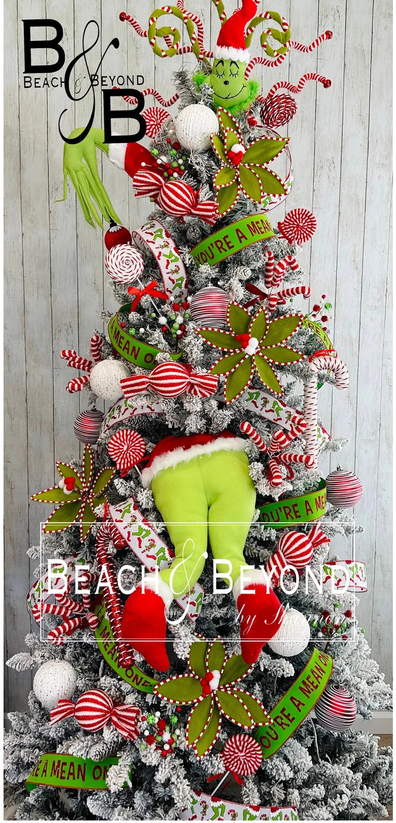 Green Monster Christmas Tree Kit, Mean One Tree, Candy Christmas Tree Kit, Peppermint Christmas T... | Etsy (US)