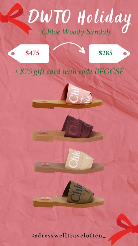 Chloe woody sandal | luxury gifts | saks fifth avenue sale 

#ltksalealert

#LTKshoecrush #LTKCyberweek #LTKGiftGuide