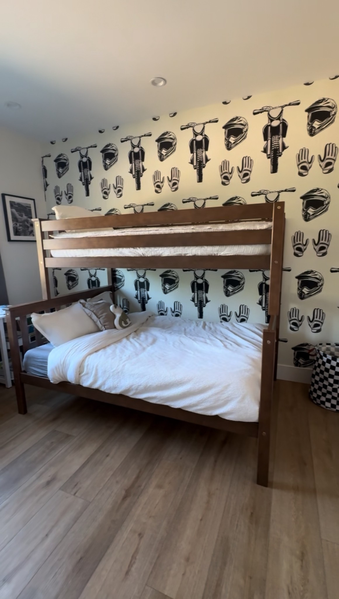 Our boys have been loving this Max & Lily bunk bed! We have the pecan color. Wallpaper is from the Young + Rad collection on Wall Blush 

#LTKKids #LTKHome #LTKFamily