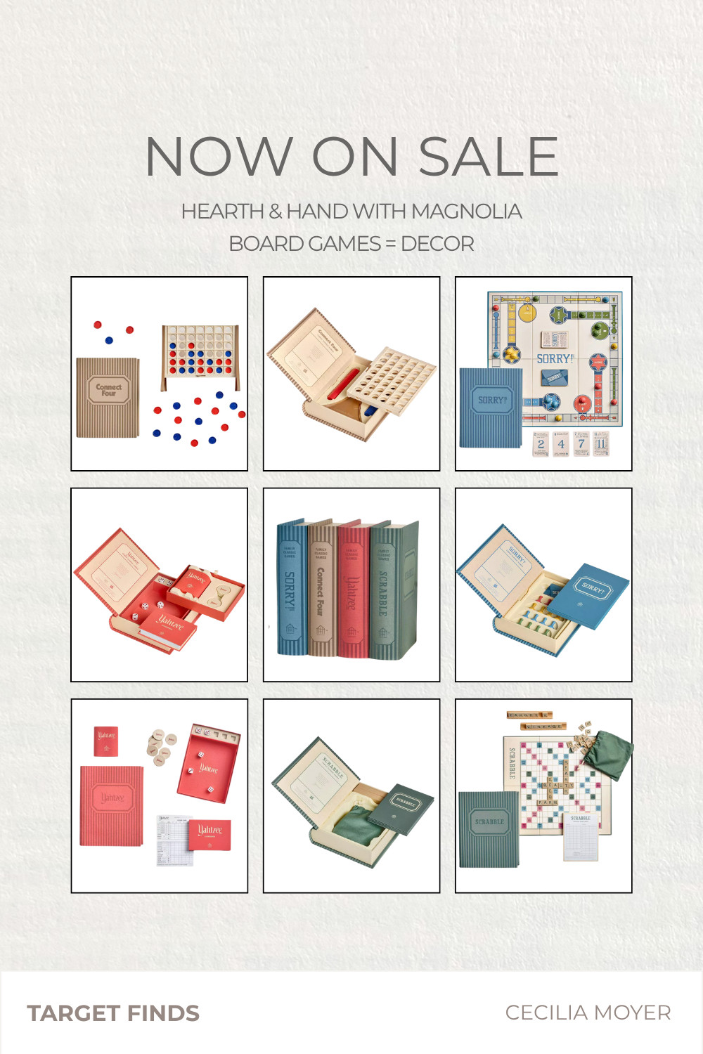 
Target Hearth and Hand Magnolia board games on sale which can be decor on your coffee table or shelf when not in use! Target Home - Board games - Toys 

 #LTKGiftGuide #LTKHome #LTKSaleAlert