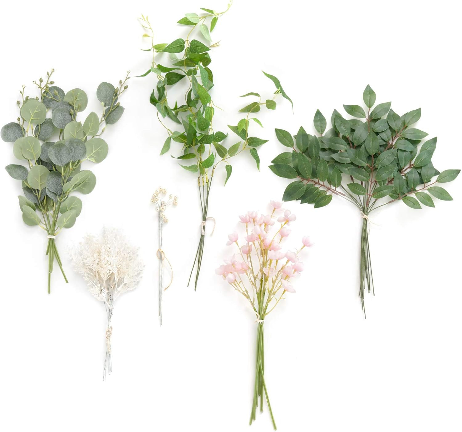 Ling's Moment Artificial Greenery Stems Box Set, 42pcs with 6 Kinds of Faux Greenery Picks for DI... | Amazon (US)