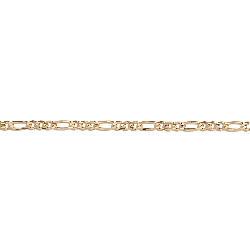 Large Gold Figaro Chain Bracelet | AUrate New York