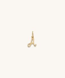 Cursive Letter Charm | Mejuri Fine Crew