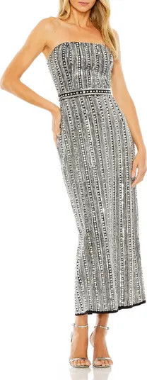Embellished Strapless Column Dress | Nordstrom