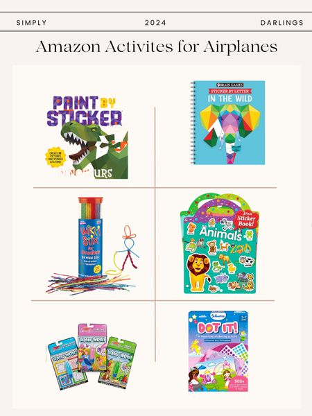 Activities from Amazon to entertain kids on airplanes or in the car! 