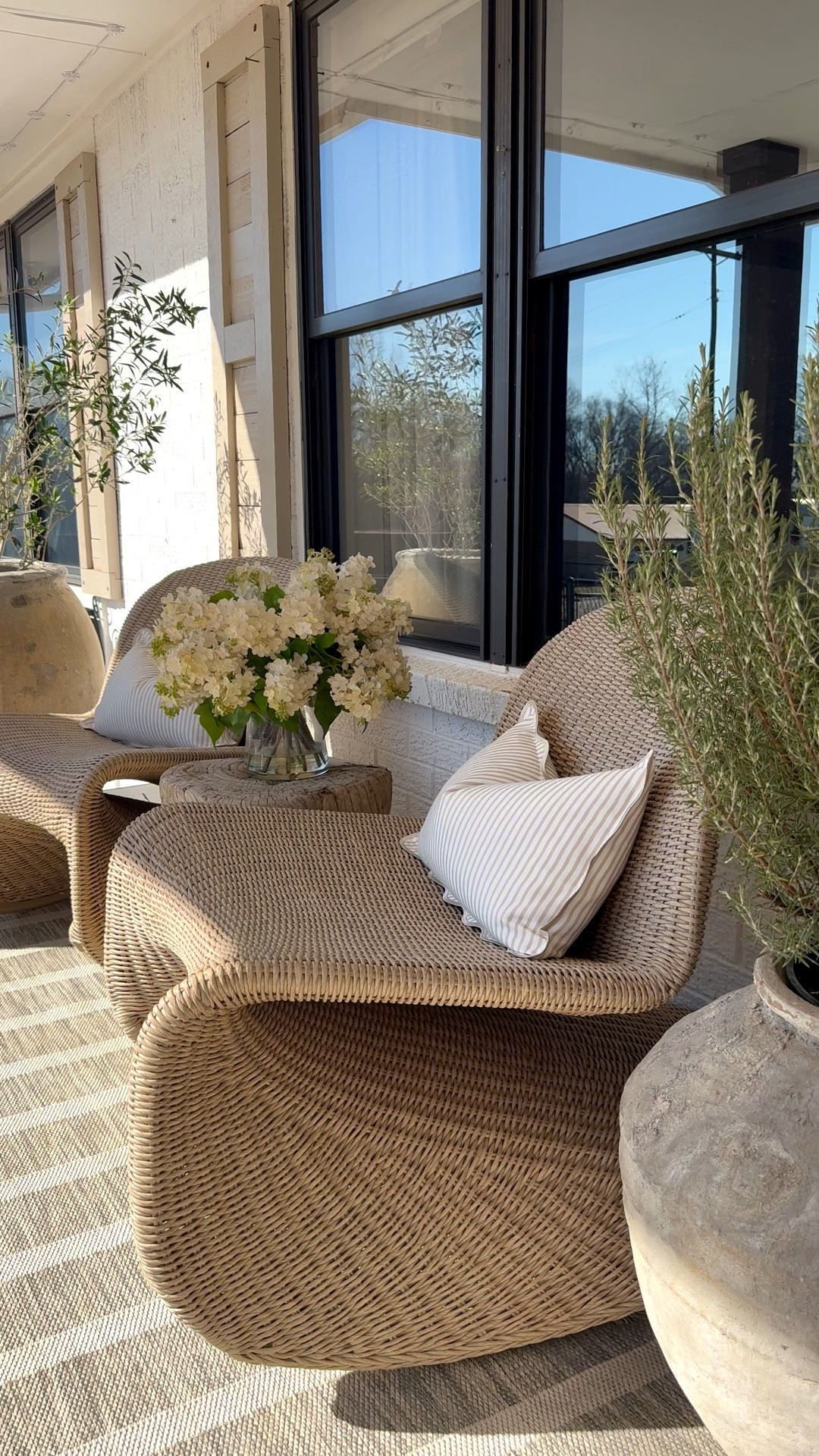 Spring is coming! 80 degrees today in February so I spruced up the front porch. @Wayfair @Kathy Kuo Home 

#LTKHome #LTKSeasonal