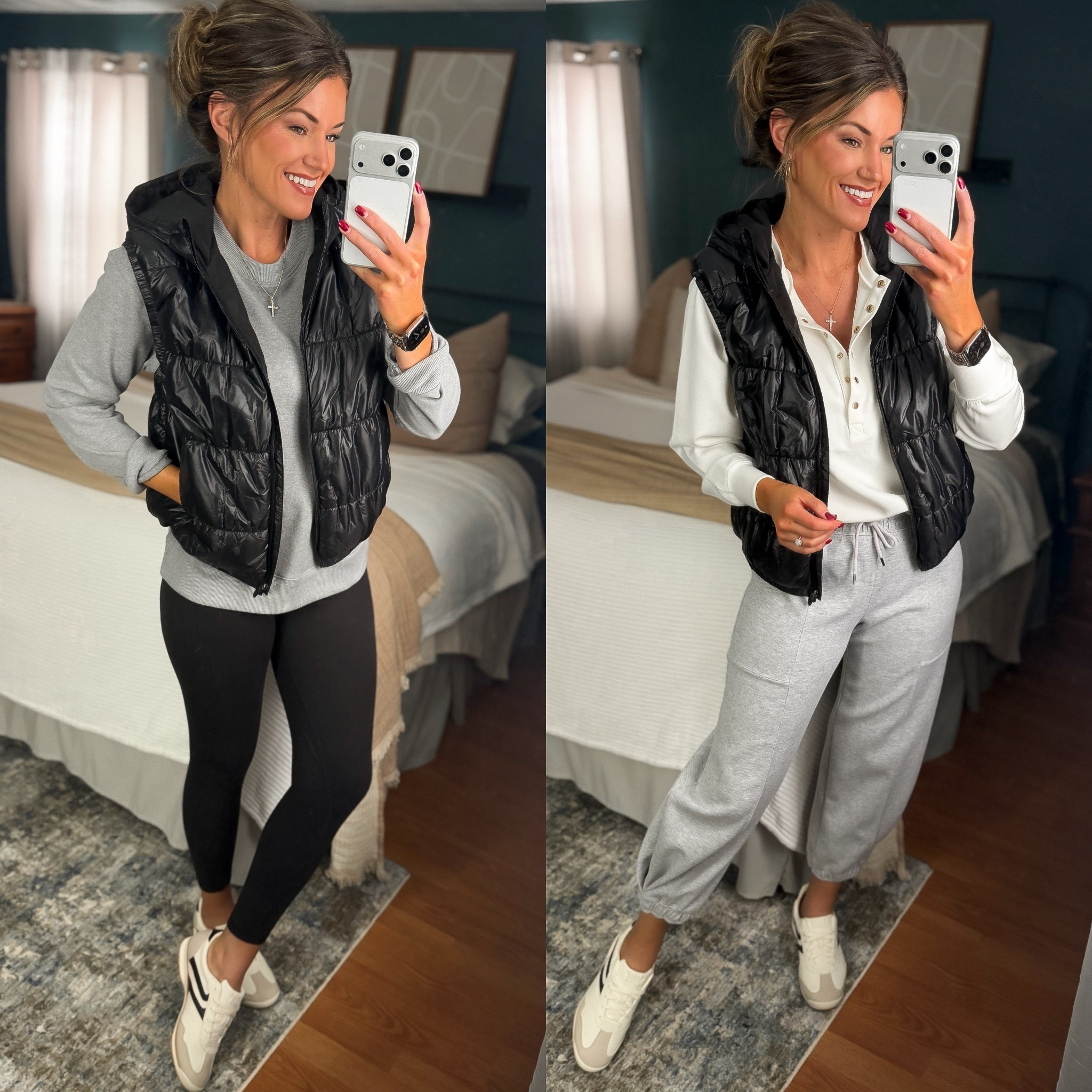 Comfy pieces from Walmart. 
Small in tops, medium in leggings and joggers  

#LTKSeasonal #LTKActive