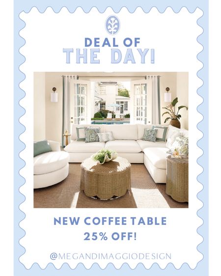 Looove this brand new wicker scalloped outdoor coffee table!! 😍 and you can score it (and the matching side table 🙌🏻) for 25% OFF during their Presidents’ Day weekend sale!!

#LTKhome #LTKSpringSale #LTKsalealert
