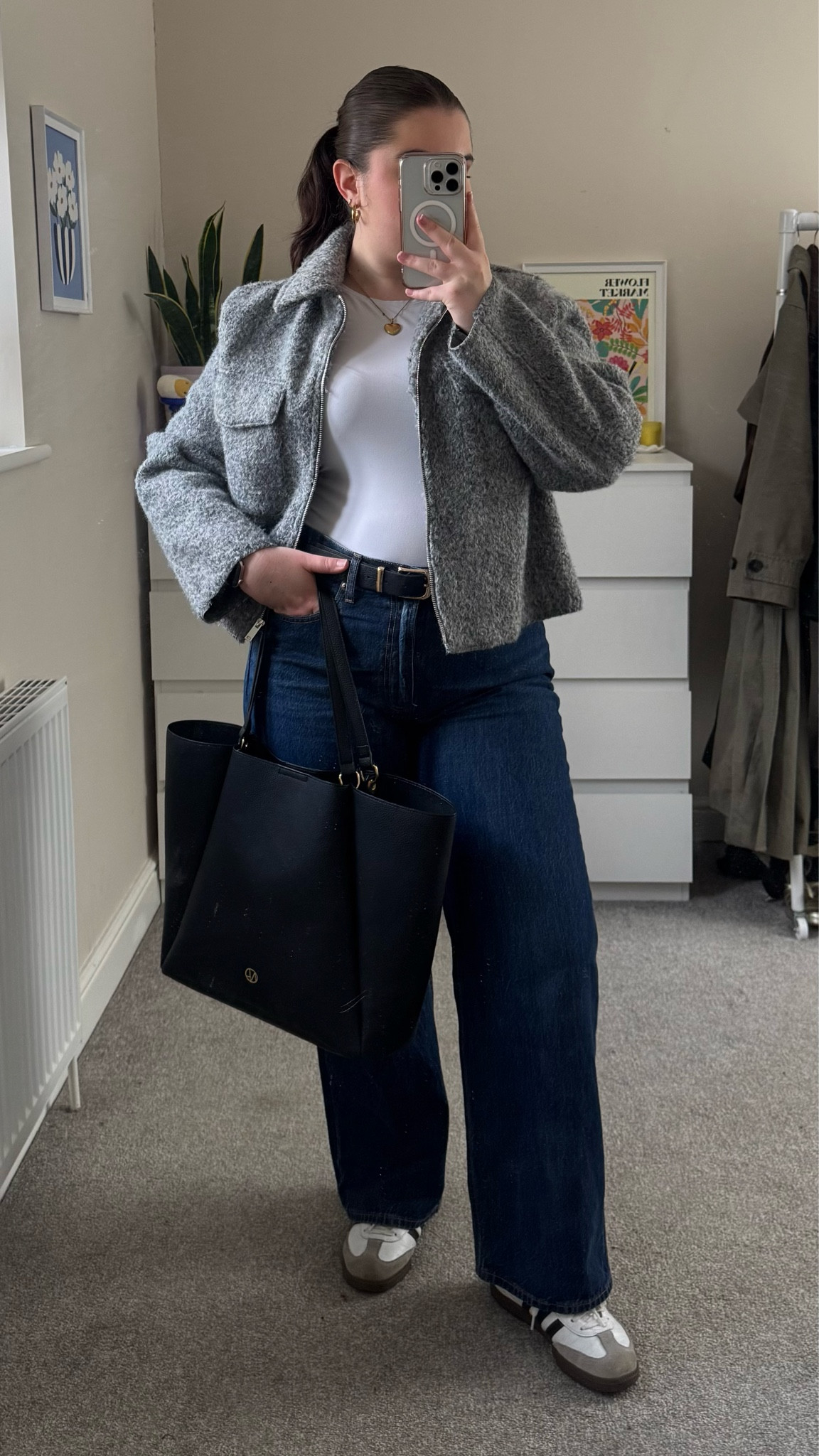 Grey jacket and dark wash jeans outfit 

#LTKmidsize #LTKWinterSale #LTKuk