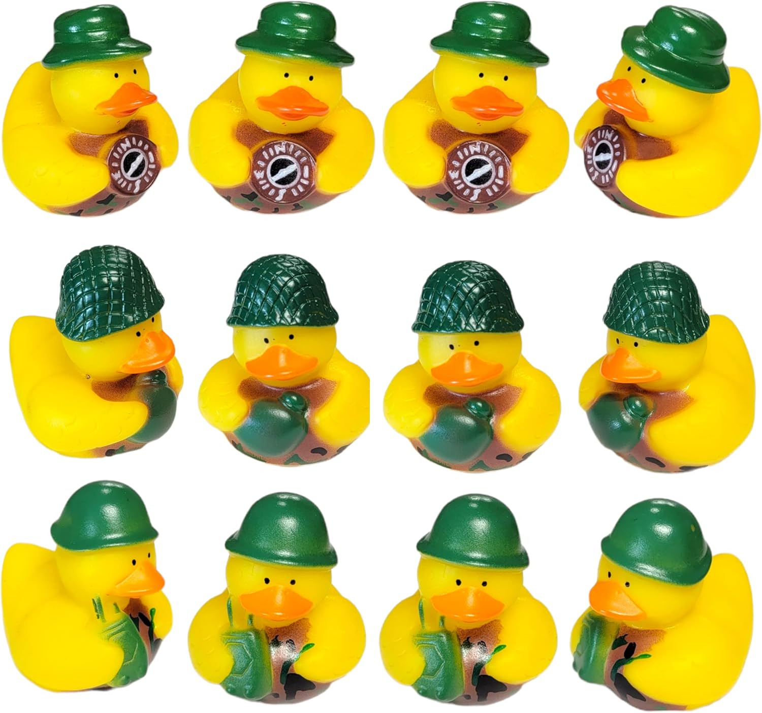 Camouflage Cool Rubber Ducks (2") Standard Size. (12 Pack) Cute Camo Duck Bath Tub Pool Toys. (Ca... | Amazon (US)