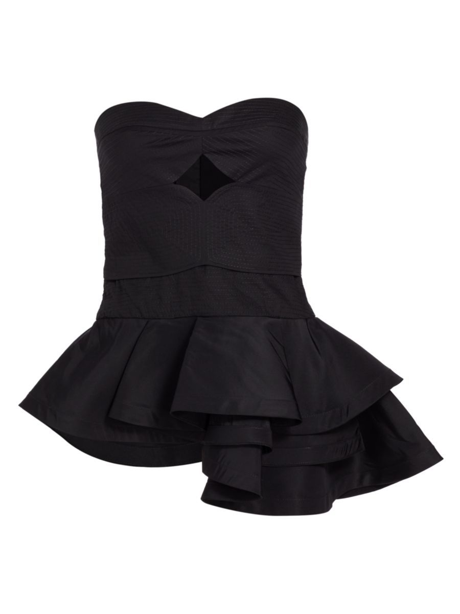 Musette Strapless Cotton-Blend Top | Saks Fifth Avenue