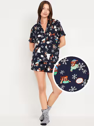 Flannel Pajama Short Set | Old Navy (US)