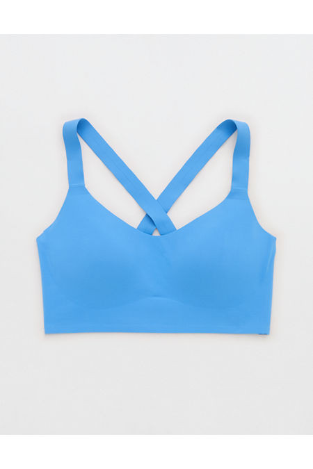OFFLINE By Aerie Real Me XTRA Hold Up! Push Up Sports Bra Women's Tidal Blue XXL | Aerie