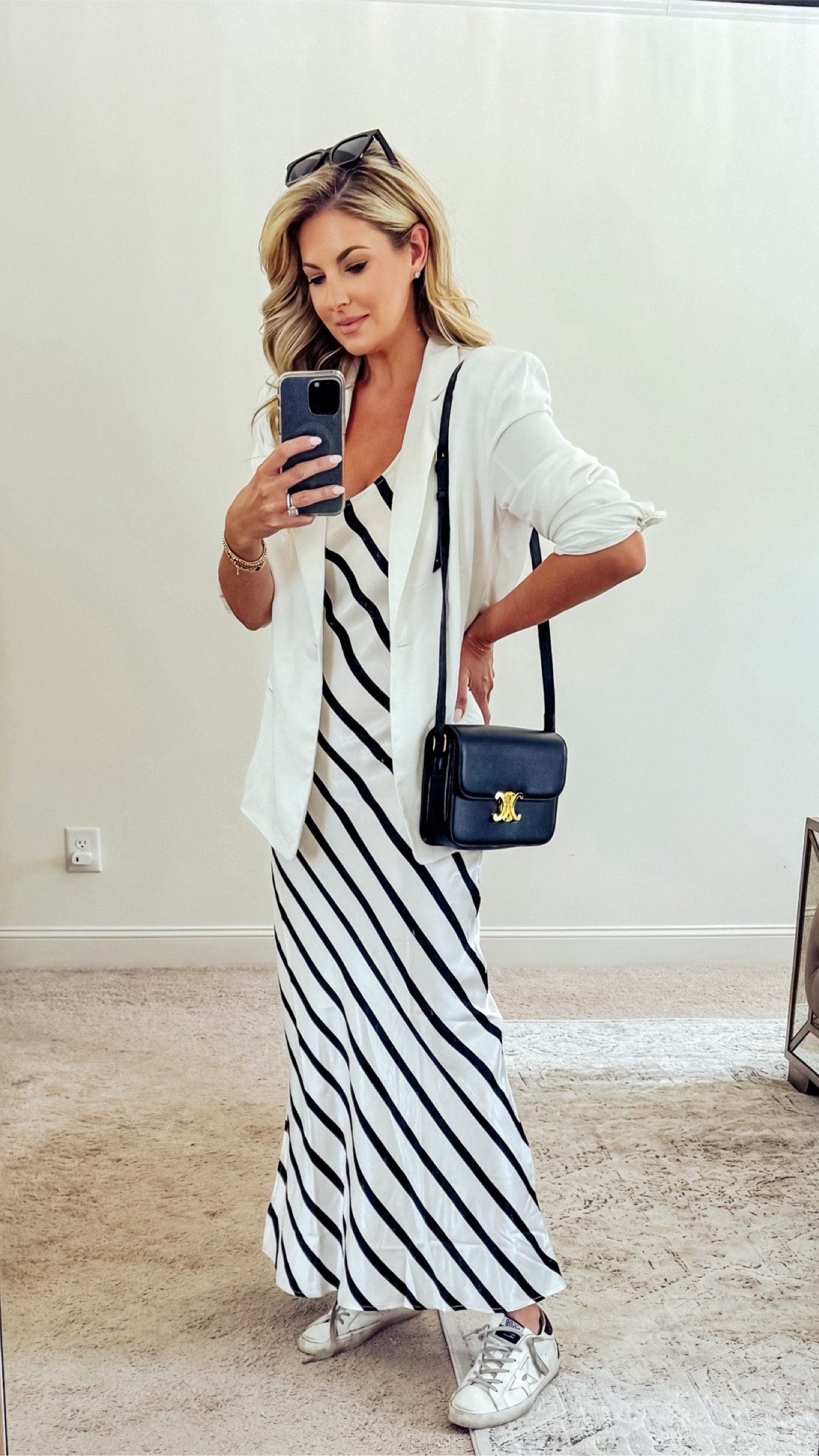 Sporting this Loft dress styled a bit different with sneakers and blazer!
Fits true to size

#loft #goldengoose #ootd #celine

#LTKSeasonal #LTKStyleTip #LTKItBag