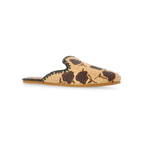 Time and Tru Women's Whipstitch Raffia Mules | Walmart (US)