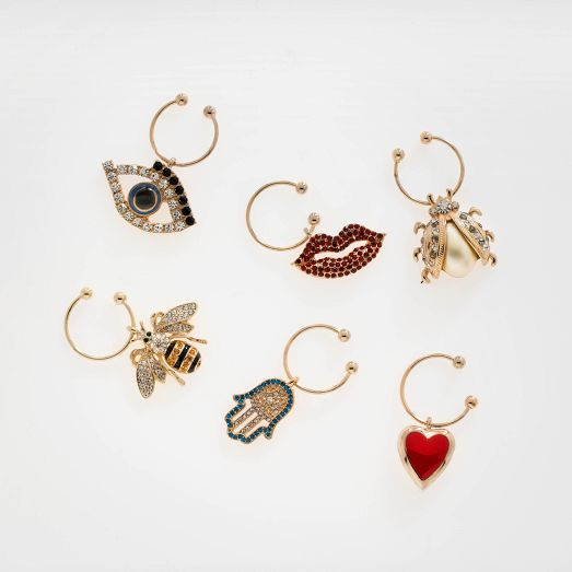 Joanna Buchanan Lucky Charm Wine Charms (Set of 6) | West Elm (US)