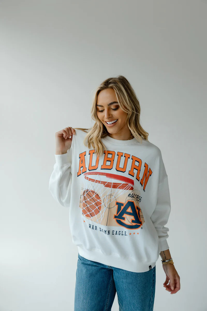 Auburn Malone Basketball OS Fleece Crew | Gameday Social