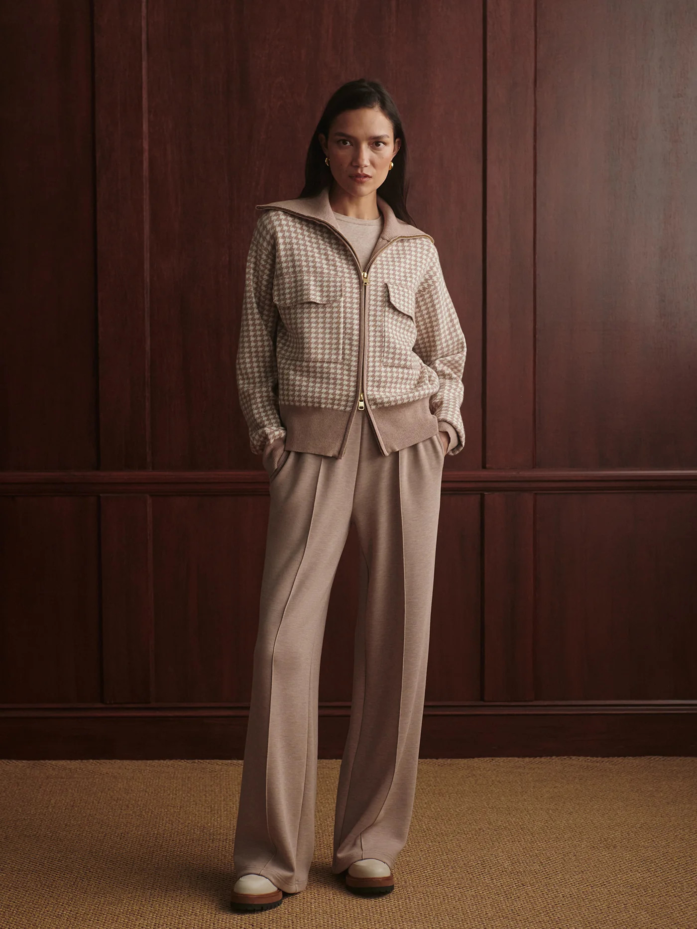 Ablett Jacquard Knit Jacket | Varley US | Varley US