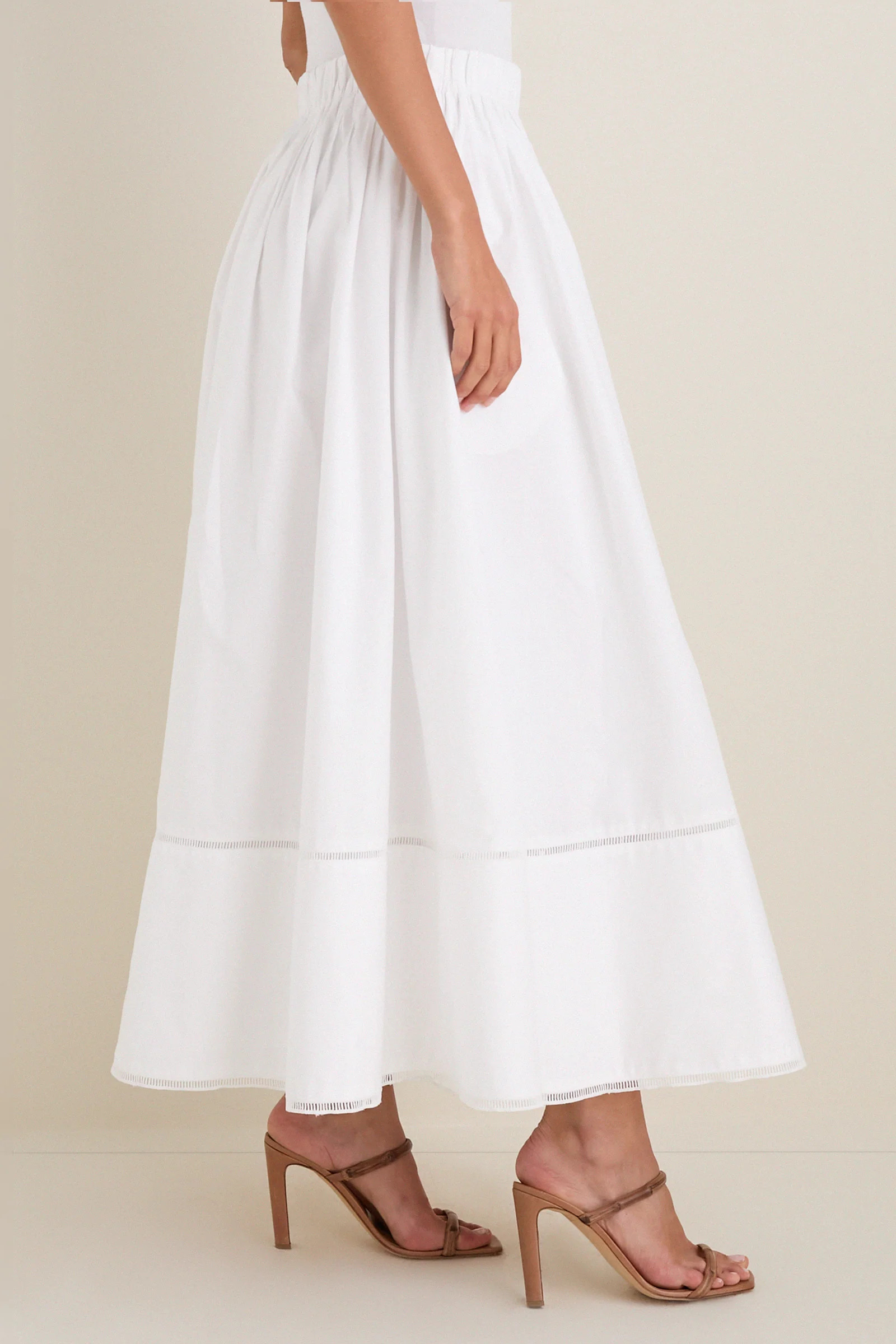 White Cotton Poplin Nicole Circle Skirt | Tuckernuck (US)