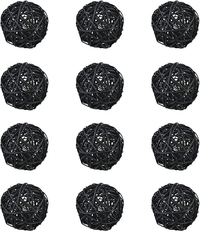 HAHIYO 60mm Diameter Wicker Rattan Balls Well Constructed Remained Tight Gorgeous Color Tone Fill... | Amazon (US)