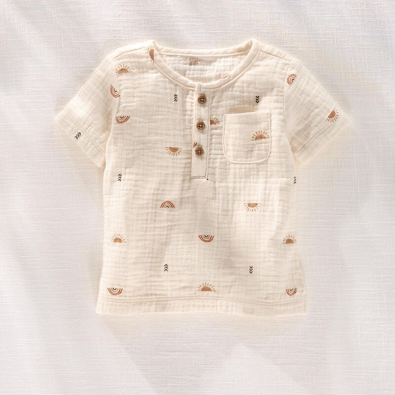 Baby Hilary Duff Rays And Rainbows Crinkle Gauze Shirt | Carter's