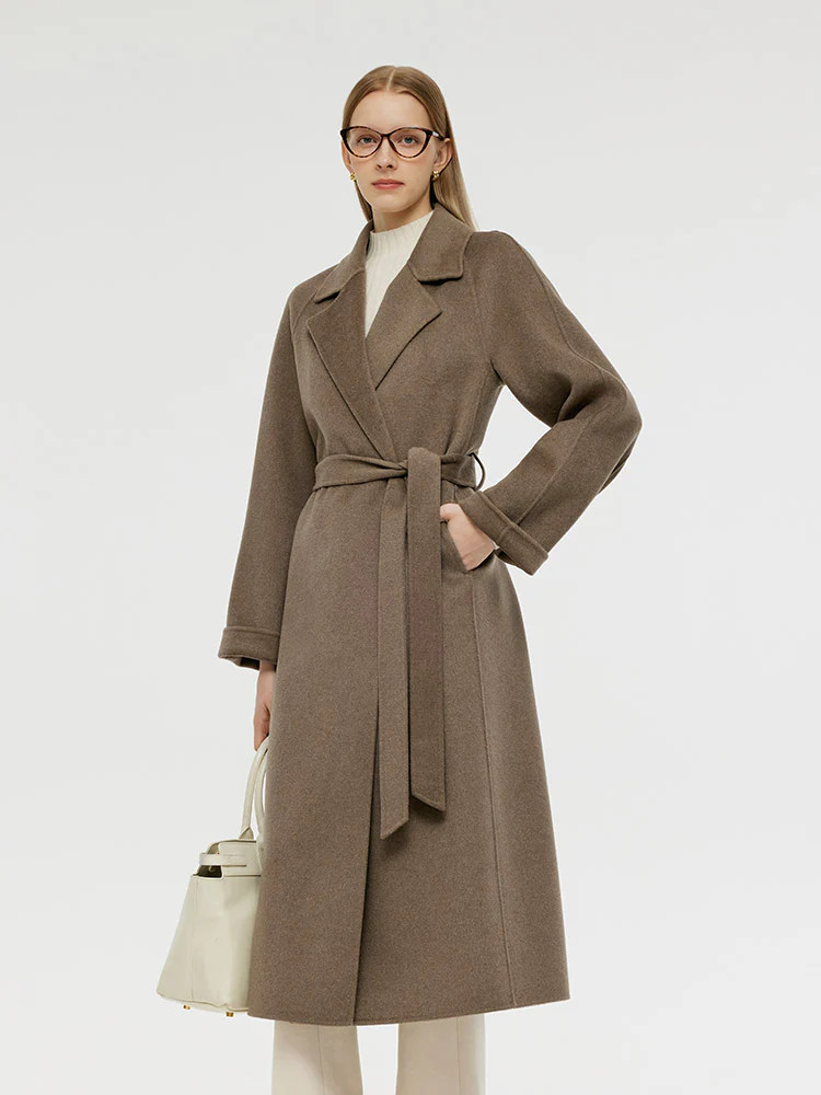 Cashmere Wool Unisex Wrap Coat | GOELIA