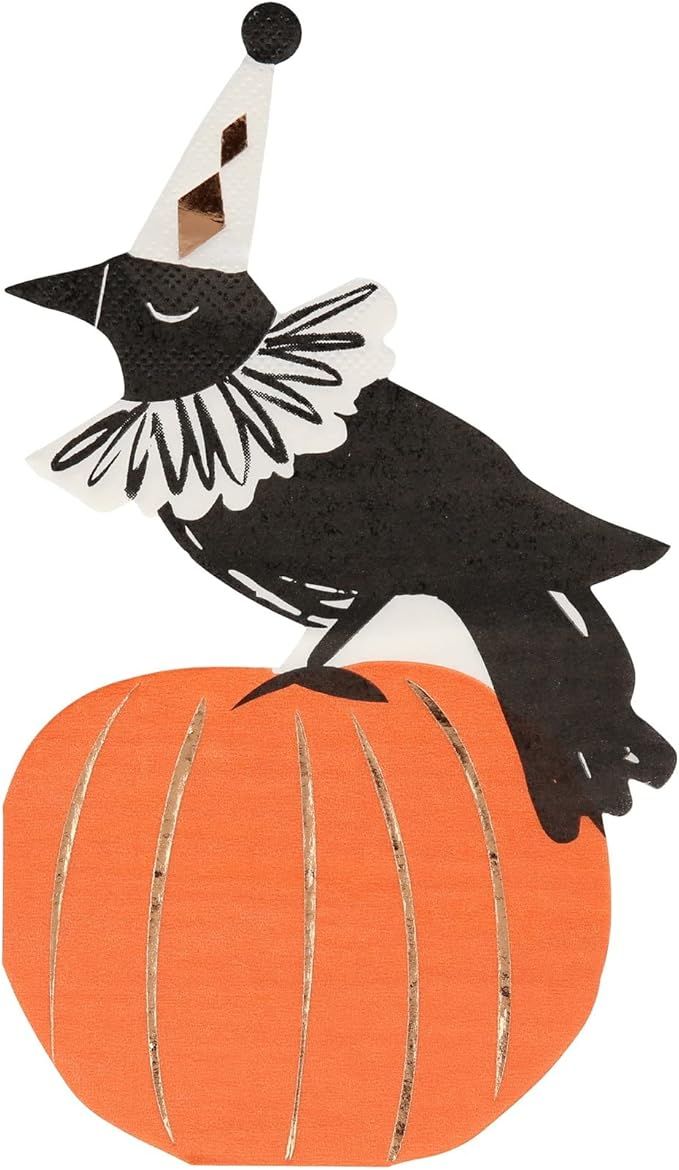 Meri Meri Vintage Halloween Crow Napkins (Pack of 16) | Amazon (US)