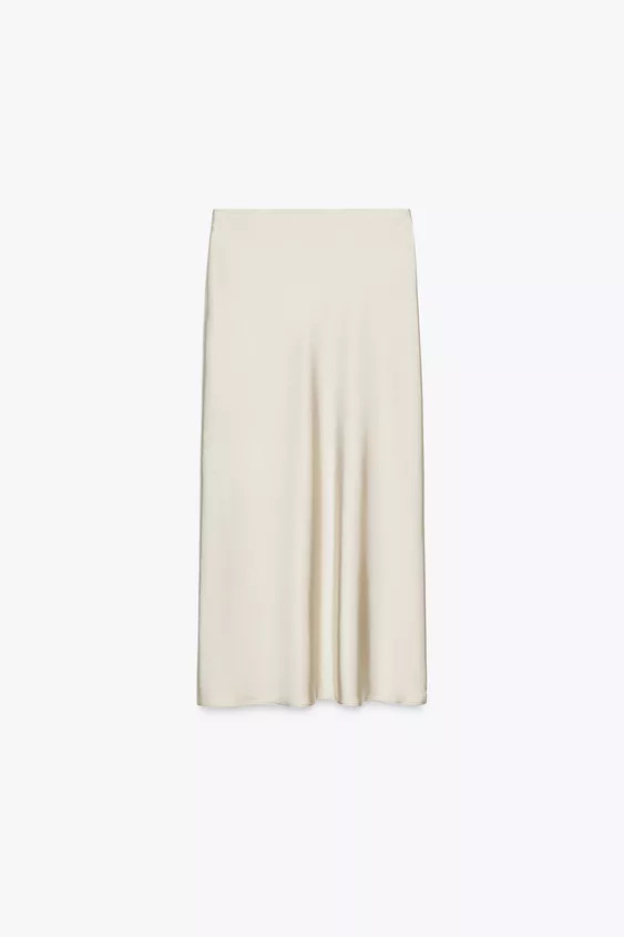 SATIN MIDI SKIRT | Zara UK