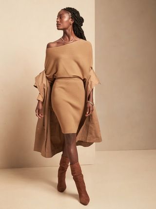 Off-the-Shoulder Sweater Dress | Banana Republic (US)