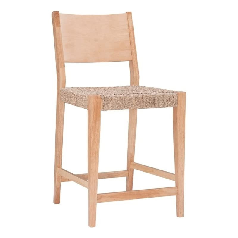 Powell Furniture Linon Patty Set of Two Wood 24" Counter Stools in Natural Brown | Amazon (US)