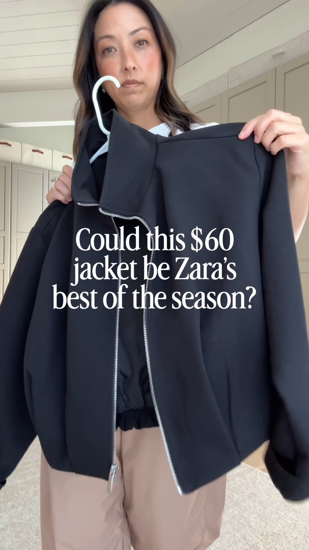 Zara funnel neck jacket worn casually. This is such a good jacket! 

Zara jacket small
Aritzia tee medium
Reformation pants petite small - shrink after wash and dry. Regular length could be there better option. 
Reformation flats 5
Quince bag small
Electric Picks earrings
Dorsey James necklace 15”

#LTKmomlife #LTKOver40 #LTKPetite