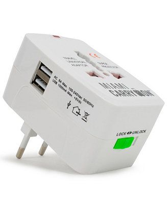 International Travel Adapter with Two USB Ports | Macys (US)