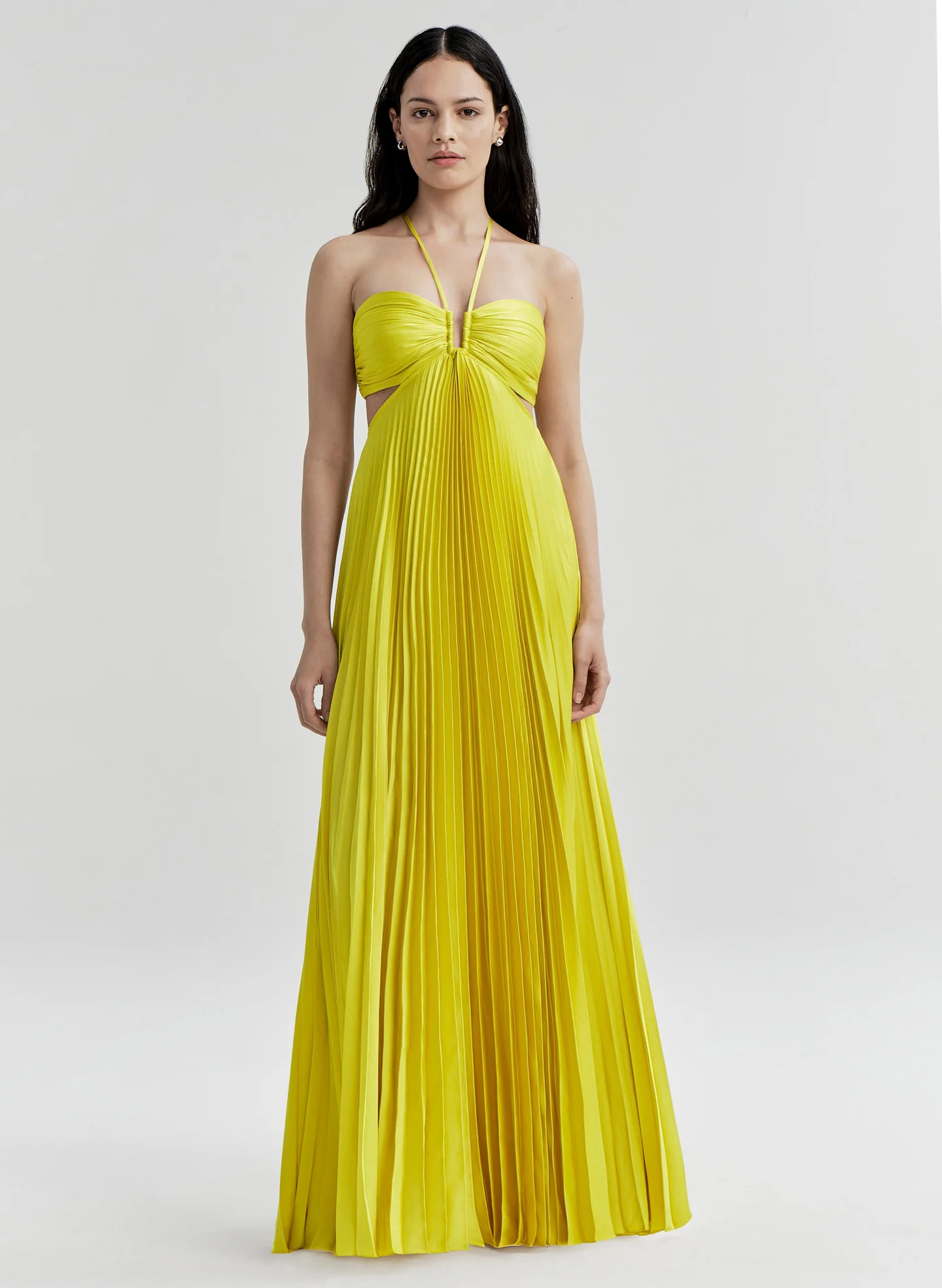 Moira Satin Pleated Maxi Dress | A.L.C
