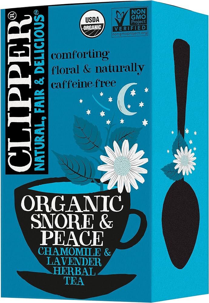 Clipper Tea Organic Snore and Peace Herbal Tea - USDA Organic, Non-GMO, Caffeine Free Tea, 1 Pack... | Amazon (US)