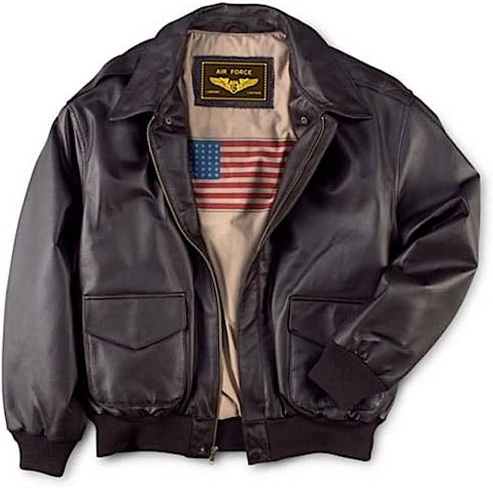Landing Leathers Men Air Force A-2 Leather Flight Bomber Jacket (Also available in Big & Tall) | Amazon (US)