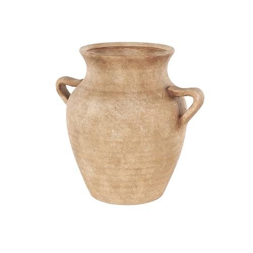 Deco 79 Ceramic Vase Antique Style Textured with Handles, 13" x 10" x 12", Copper | Amazon (US)