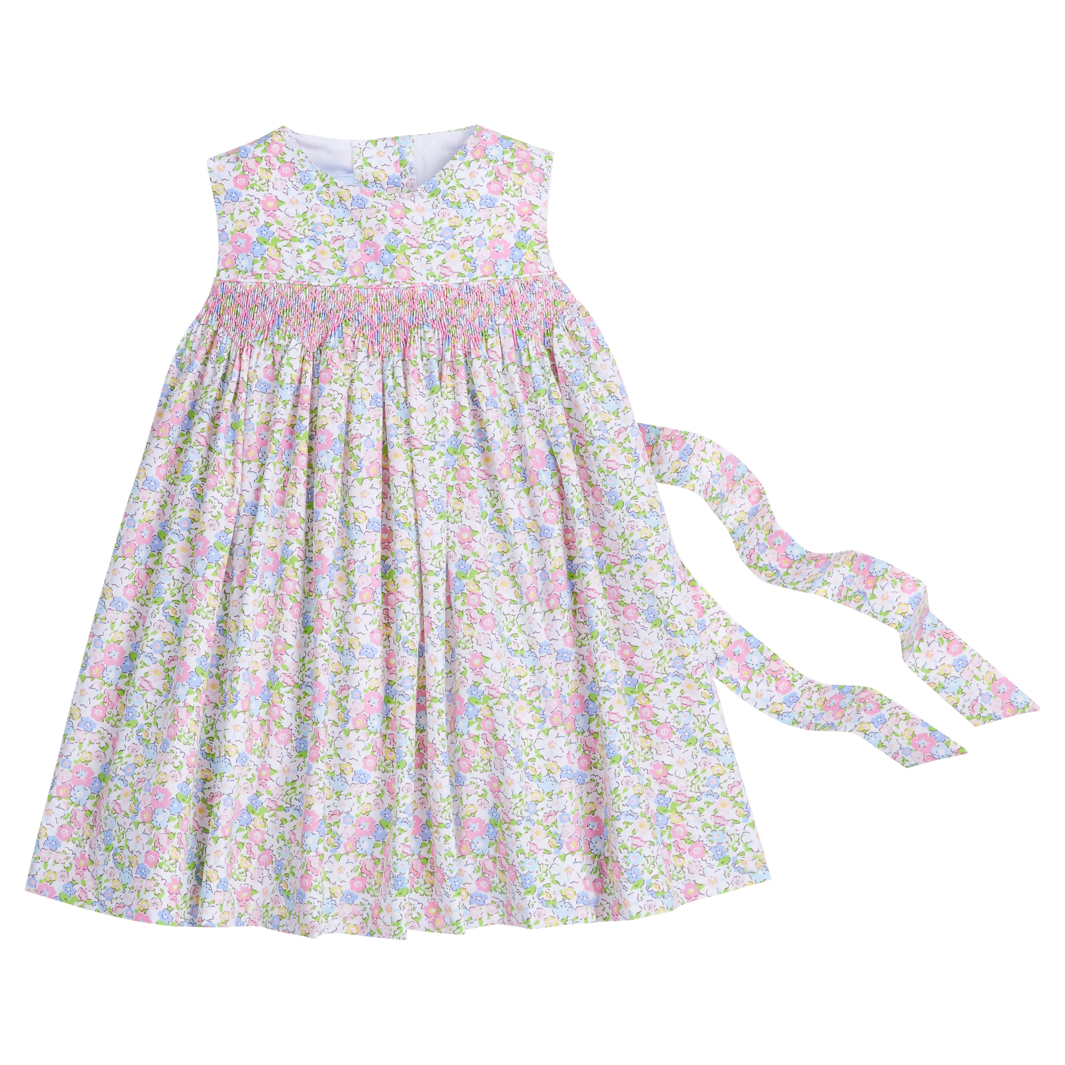 Girls Simply Smocked Dress in Cheekwood Floral | Little English