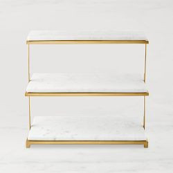 Marble &amp; Brass 3-Tiered Stand | Williams-Sonoma