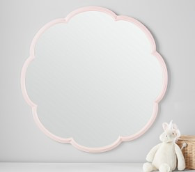 Blush Scallop Mirror (30") | Pottery Barn Kids
